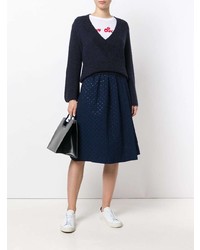 Темно-синяя юбка-миди от Essentiel Antwerp