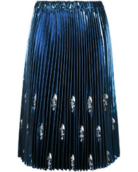 Темно-синяя юбка с украшением от No.21