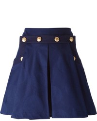 Темно-синяя юбка со складками от Kenzo