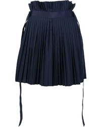 Темно-синяя юбка со складками от Sacai