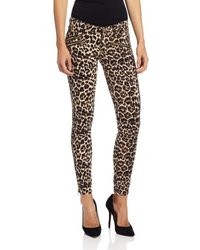 Узкие брюки с леопардовым принтом