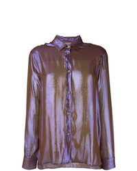 Фиолетовая блуза на пуговицах