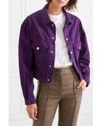 Женская фиолетовая джинсовая куртка от SIMON MILLE