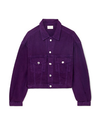 Женская фиолетовая джинсовая куртка от SIMON MILLE