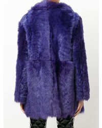 Женская фиолетовая дубленка от Numerootto