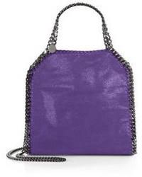 Фиолетовая замшевая большая сумка