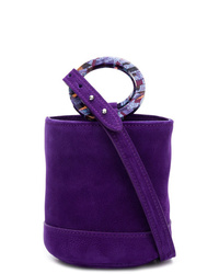 Фиолетовая замшевая сумка-мешок от Simon Miller