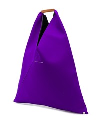 Фиолетовая кожаная большая сумка от MM6 MAISON MARGIELA