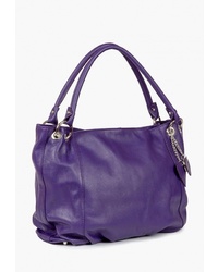 Фиолетовая кожаная большая сумка от Sefaro Exotic