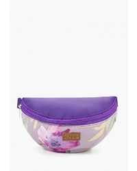 Фиолетовая кожаная поясная сумка от Karp