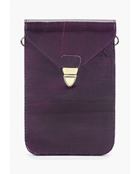 Фиолетовая кожаная сумка через плечо от Alexander Tsiselsky
