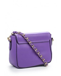 Фиолетовая кожаная сумка через плечо от Anna Wolf