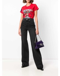 Фиолетовая кожаная сумка через плечо от Givenchy