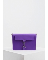 Фиолетовая кожаная сумка через плечо от Rebecca Minkoff