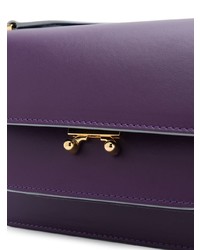 Фиолетовая кожаная сумка через плечо от Marni