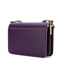 Фиолетовая кожаная сумка через плечо от Marni