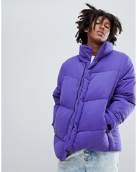 Мужская фиолетовая куртка-пуховик от ASOS DESIGN