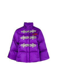 Женская фиолетовая куртка-пуховик от Gucci