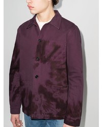 Мужская фиолетовая куртка-рубашка с принтом тай-дай от Nudie Jeans