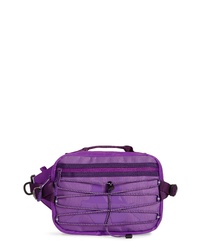 Фиолетовая поясная сумка из плотной ткани