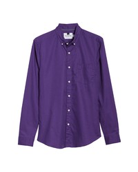 Фиолетовая рубашка с длинным рукавом