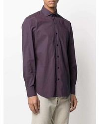Мужская фиолетовая рубашка с длинным рукавом от Barba
