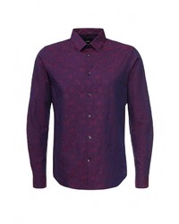 Мужская фиолетовая рубашка с длинным рукавом от Burton Menswear London