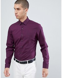 Мужская фиолетовая рубашка с длинным рукавом от Calvin Klein