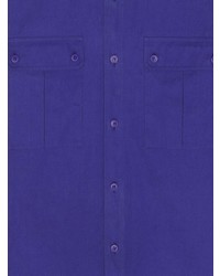 Мужская фиолетовая рубашка с длинным рукавом от Saint Laurent