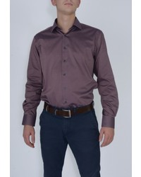 Мужская фиолетовая рубашка с длинным рукавом от Eterna