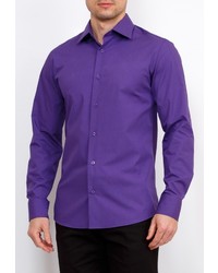 Мужская фиолетовая рубашка с длинным рукавом от GREG