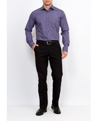 Мужская фиолетовая рубашка с длинным рукавом от GREG