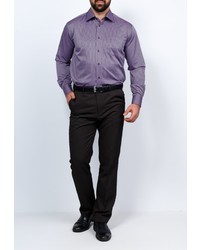Мужская фиолетовая рубашка с длинным рукавом от GREG