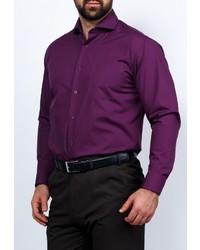 Мужская фиолетовая рубашка с длинным рукавом от GREG
