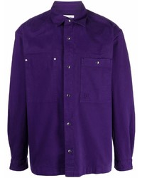 Мужская фиолетовая рубашка с длинным рукавом от Kenzo