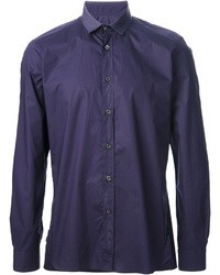Мужская фиолетовая рубашка с длинным рукавом от Lanvin