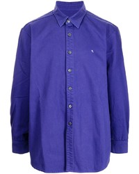 Мужская фиолетовая рубашка с длинным рукавом от Raf Simons