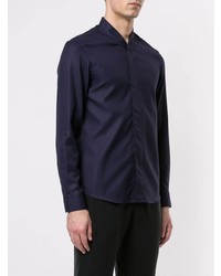 Мужская фиолетовая рубашка с длинным рукавом от Giorgio Armani