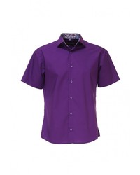 Мужская фиолетовая рубашка с коротким рукавом от GREG