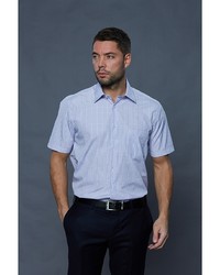 Мужская фиолетовая рубашка с коротким рукавом от John Jeniford