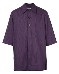Мужская фиолетовая рубашка с коротким рукавом от Necessity Sense