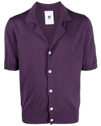 Мужская фиолетовая рубашка с коротким рукавом от PT TORINO