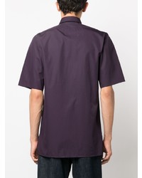Мужская фиолетовая рубашка с коротким рукавом от Maison Margiela
