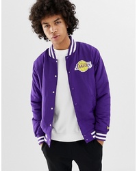 Мужская фиолетовая университетская куртка от New Era