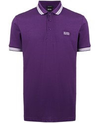 Мужская фиолетовая футболка-поло от BOSS