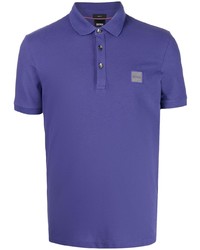 Мужская фиолетовая футболка-поло от BOSS