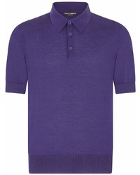 Мужская фиолетовая футболка-поло от Dolce & Gabbana