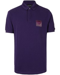 Мужская фиолетовая футболка-поло от Emporio Armani