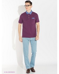 Мужская фиолетовая футболка-поло от Greg Horman