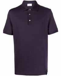 Мужская фиолетовая футболка-поло от Salvatore Ferragamo
